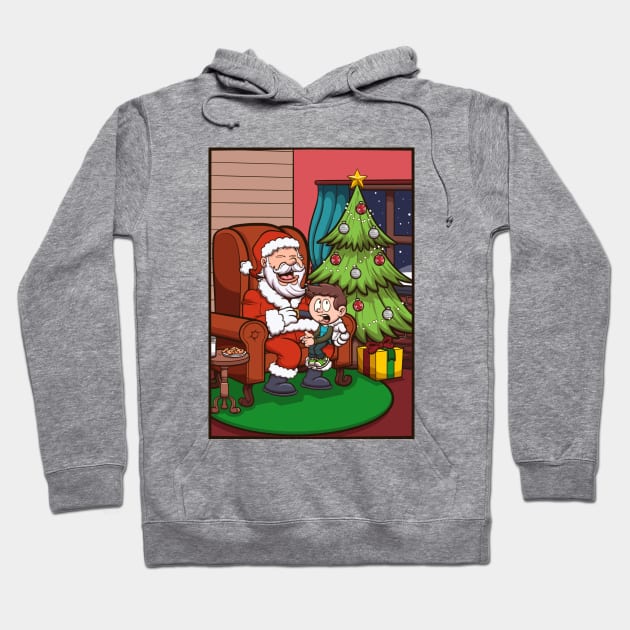 Santa Claus With Kid Hoodie by TheMaskedTooner